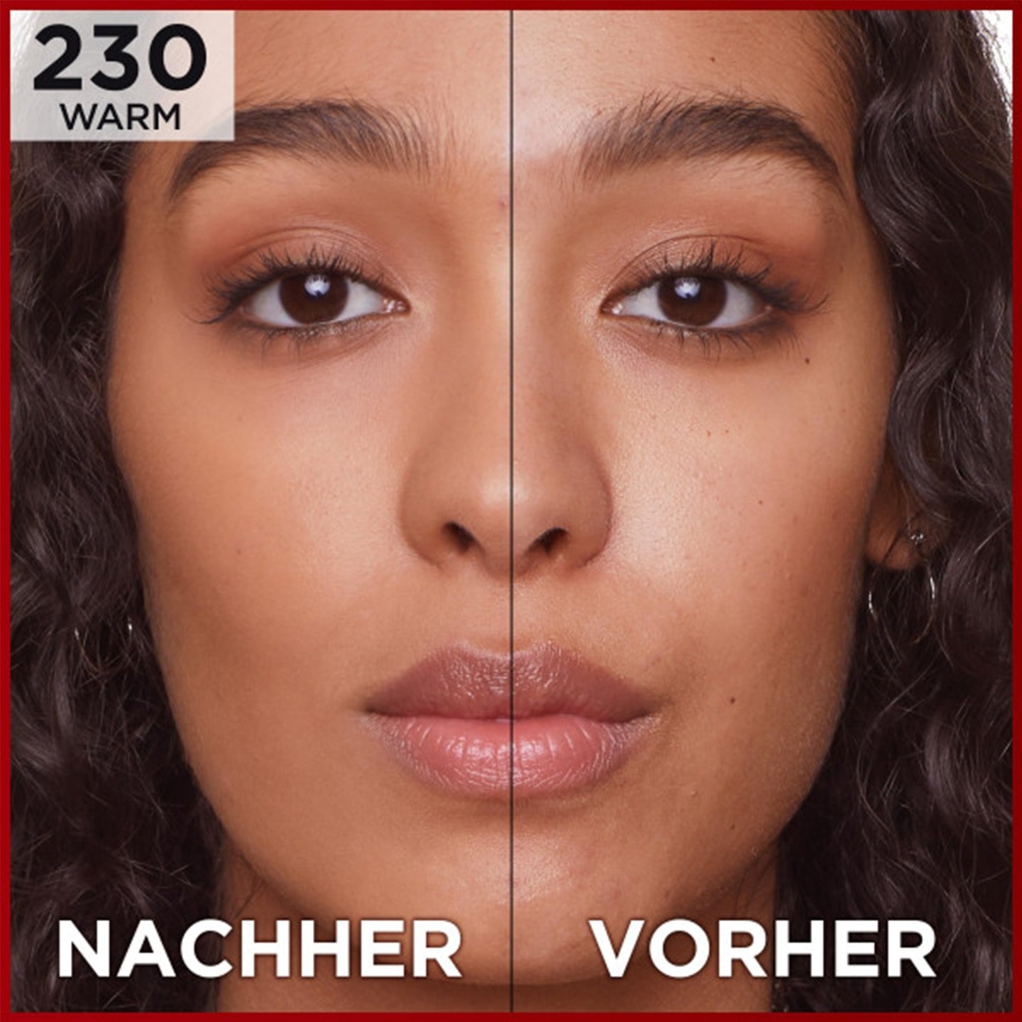 L'Oréal Matte Cover Foundation  Vorher-Nachher Bild